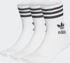 Adidas Originals Kousen Mid Cut Crew 3 Pak Wit/Zwart online kopen
