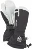 Hestra Army Leather Heli Ski 3 Finger Want Zwart/Wit online kopen